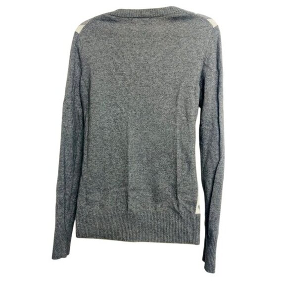 Banana Republic Preppy Italian Yarn Merino Wool Cashmere Blend Argyle Sweater L - Picture 3 of 7